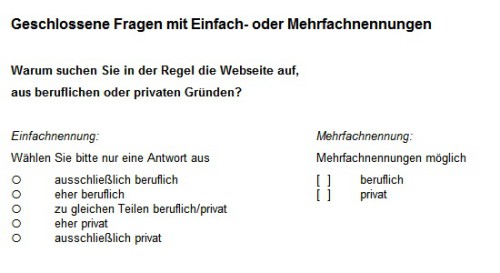 geschlossene-fragen - Statistik und Beratung - Daniela Keller